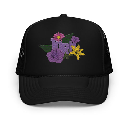 Torn "FLORAL" Trucker Hat