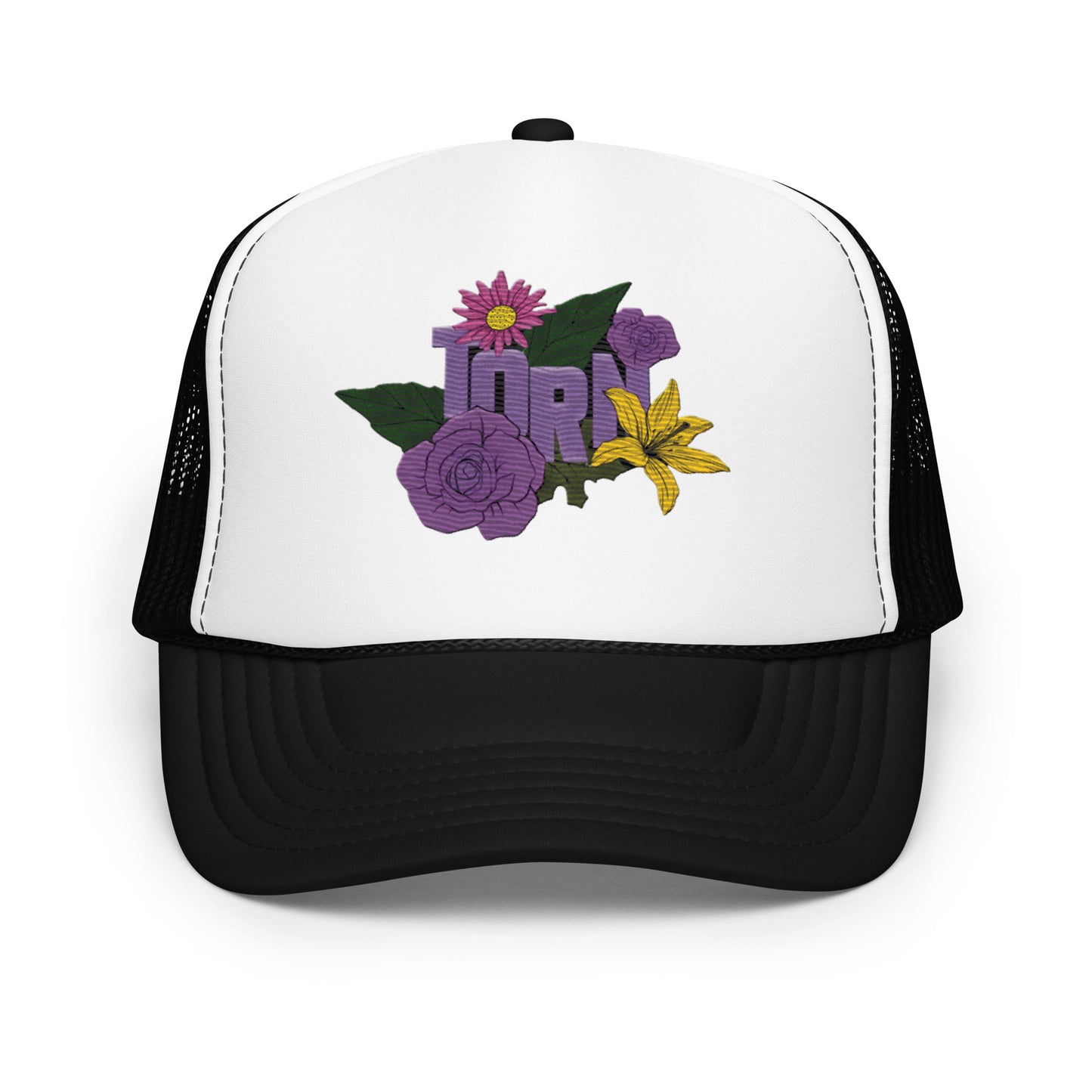 Torn "FLORAL" Trucker Hat